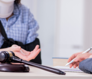 lawyer talking to client for workers' compensation claim in california